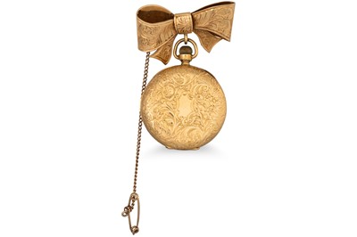 Lot 425 - A LADY'S 18CT GOLD POCKET WATCH, c.1930, Roman...