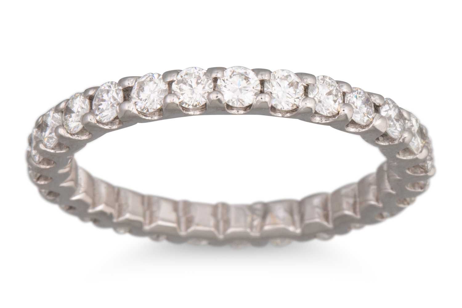 Lot 65 - A DIAMOND FULL BANDED ETERNITY RING, the...