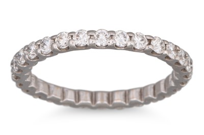 Lot 224 - A DIAMOND SET FULL BANDED ETERNITY RING, the...