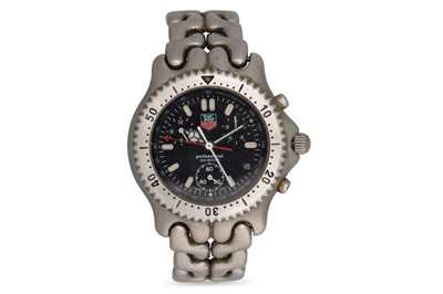 Lot 429 - A GENT'S MULTI DIAL TAG HEUER WRISTWATCH,...