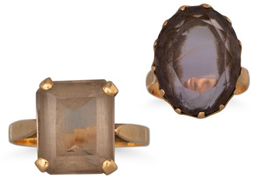 Lot 204 - TWO GEM SET RINGS, in yellow gold