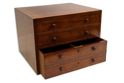 Lot 502 - A VICTORIAN RECTANGULAR MAHOGANY CUTLERY CHEST,...