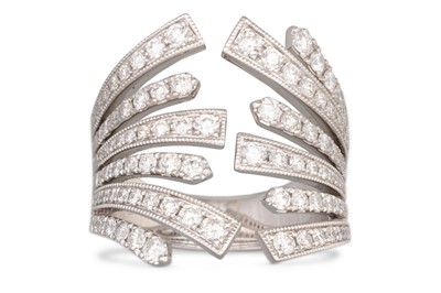 Lot 180 - AN ITALIAN DESIGN DIAMOND SET CROSS OVER...