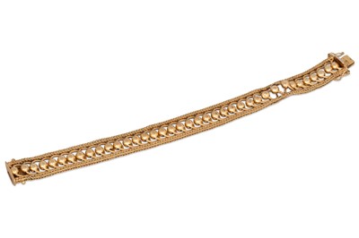 Lot 51 - A VINTAGE 9CT GOLD BRACELET, beaded and rope...