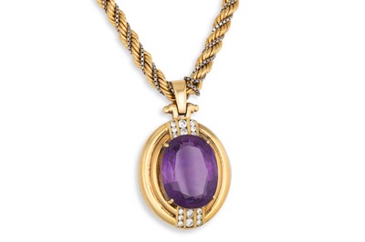 Lot 121 - AN 18CT GOLD TWISTED ROPE LINK NECKLACE,...