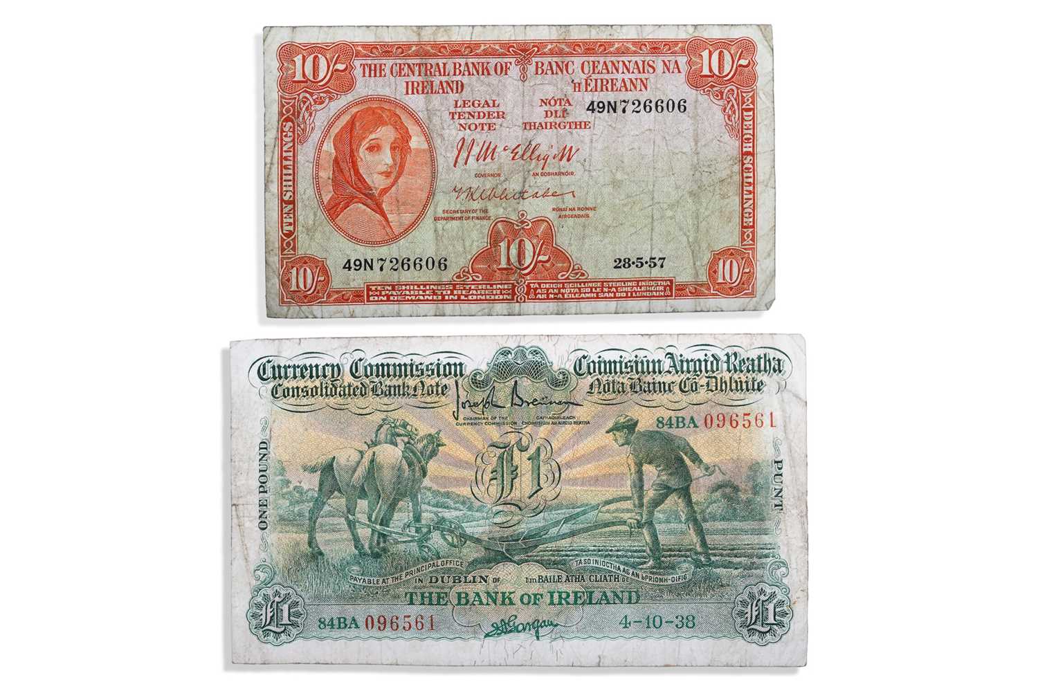 Lot 456 - IRISH BANKNOTE, the Bank of Ireland Ploughmans...