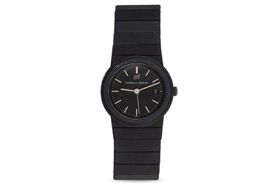 Lot 236 - A LADY'S 'PORSCHE DESIGN' BLACK POWER COATED...