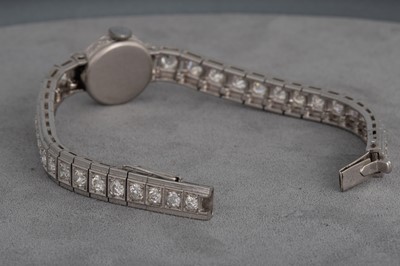 Lot 213 - AN ART DECO DIAMOND LADY'S COCKTAIL WATCH,...