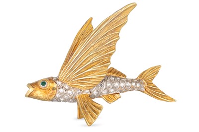 Lot 48 - A VINTAGE TIFFANY 'FLYING FISH' BROOCH,...