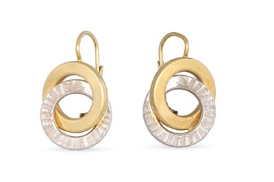 Lot 76 - A PAIR OF GOLD EARRINGS, comprised of...
