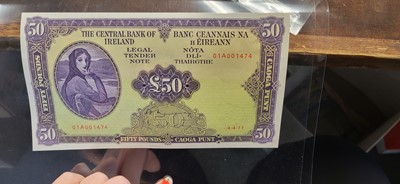 Lot 417 - A LADY LAVERY SET OF 6 IRISH BANKNOTES, ABOUT...
