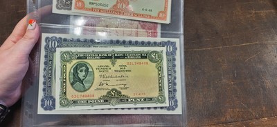 Lot 417 - A LADY LAVERY SET OF 6 IRISH BANKNOTES, ABOUT...