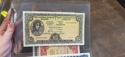 Lot 417 - A LADY LAVERY SET OF 6 IRISH BANKNOTES, ABOUT...