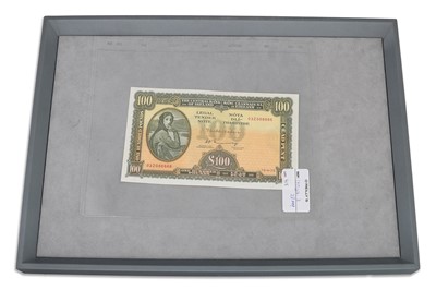 Lot 418 - A LADY LAVERY £100 10.4.75 LAST DATE IRISH...
