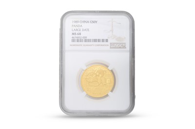 Lot 453 - A 1989 CHINA HALF OZ 50 YUAN GOLD PANDA COIN,...