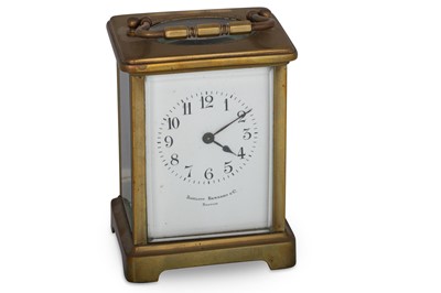 Lot 399 - A CARRIAGE CLOCK BY BIGELOVV KENNARD & CO....