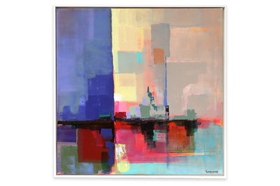 Lot 439 - TOM BYRNE, IRISH CONTEMPORARY,  "LIFFEY...