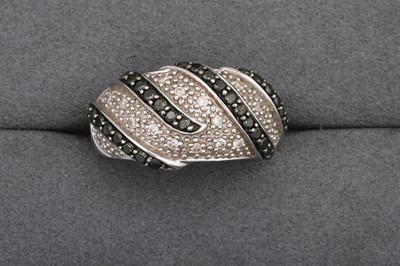 Lot 96 - A DIAMOND RING, pavé set in 14ct white gold,...