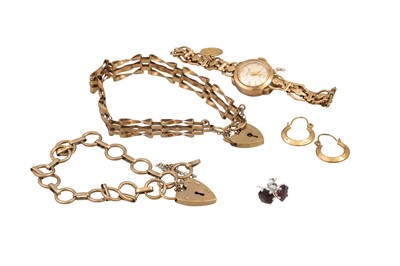Lot 113 - A LADY'S 9CT GOLD ACCURIST WRIST WATCH, a pair...