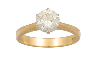 Lot 114 - A DIAMOND SOLITAIRE RING, mounted in 18ct...