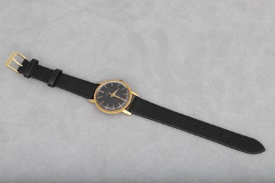 Lot 187 - A 'WALDMAN' WRISTWATCH, black dial, baton...