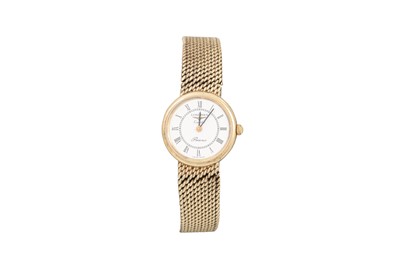Lot 386 - A 9CT GOLD LADY'S LONGINES QUARTZ WRIST WATCH,...