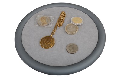 Lot 392 - VARIOUS WHITE METAL COMMEMORATIVE MEDALLIONS,...