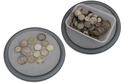 Lot 378 - A BAG OF UK & US SILVER COINS incl 1890/96...