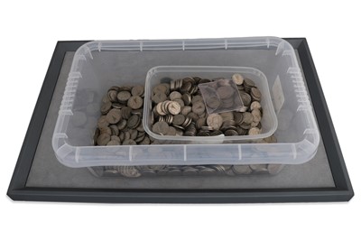 Lot 381 - A 6KG BAG OF 3d & 6d IRISH COINS, together...