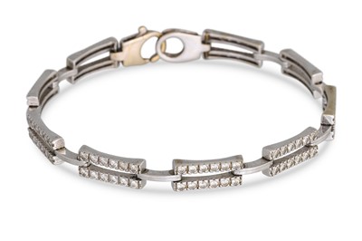Lot 303 - A 9CT GOLD BRACELET, stone set, weight ca. 11.2g