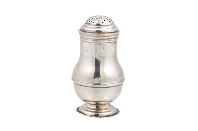 Lot 507 - A GEORGE III PEPPER POT, Of basket Form....