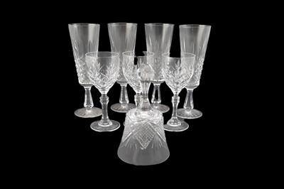 Lot 584 - A SET OF FOUR WATERFORD CRYSTAL CHAMPAGNE...