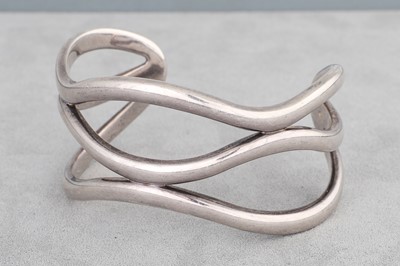 Lot 14 - AN ARMANI SILVER CUFF BRACELET