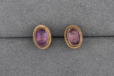 Lot 20 - THREE PAIRS OF STUD EARRINGS, mounted in gold,...