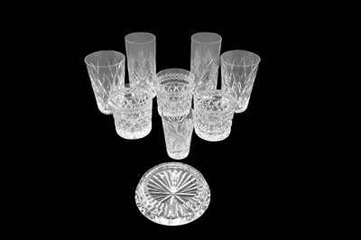 Lot 591 - THREE STUART CRYSTAL WHISKEY GLASSES, together...