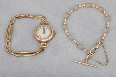 Lot 36 - A 9CT GOLD BRACELET, together with a vintage...