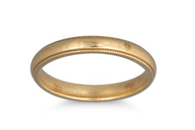 Lot 352 - AN 18CT YELLOW GOLD BAND, 3.6 g., size O-P