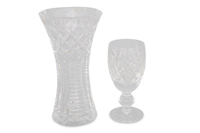 Lot 410 - A WATERFORD TRALEE PATTERN VASE, discontinued...