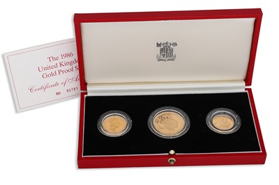 Lot 372 - A 1986 3 GOLD COIN COLLECTION, Commonwealth...