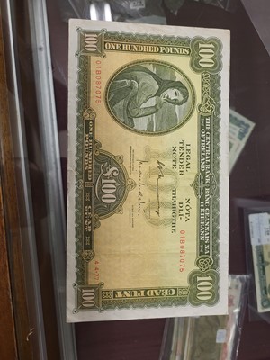 Lot 460 - A £100 LADY LAVERY IRISH BANKNOTE, serial...