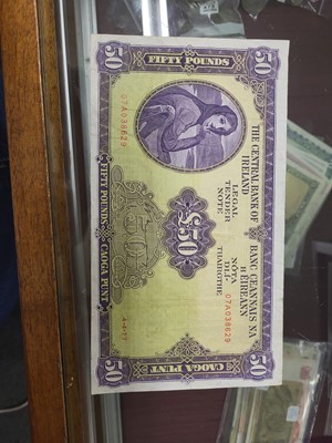 Lot 461 - A £50 LADY LAVERY IRISH BANKNOTE, serial...