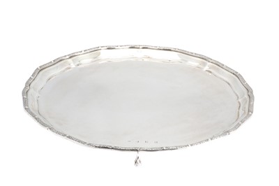 Lot 22 - A LARGE MODERN IRISH HEAVY SILVER SHAPED...