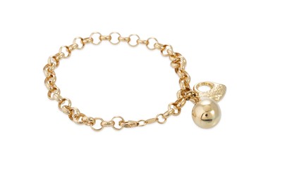 Lot 61 - AN 18CT YELLOW GOLD BELCHER LINK BRACELET,...