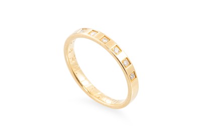 Lot 3 - AN 18CT DIAMOND SET BAND RING, with French...