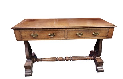 Lot 577 - A VICTORIAN RECTANGULAR MAHOGANY LIBRARY TABLE,...