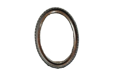 Lot 578 - AN EDWARDIAN OVAL BEVEL GLASS WALL HALL MIRROR,...