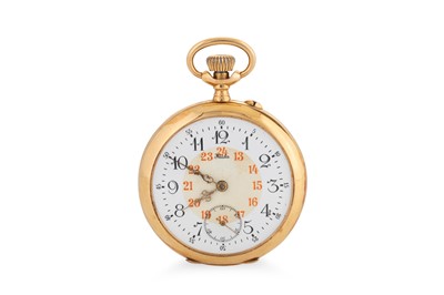 Lot 312 - AN 18CT GOLD CONTINENTAL HALDA POCKET WATCH,...