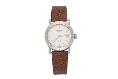 Lot 460 - A RAYMOND WEIL GENEVE WRIST WATCH, leather...