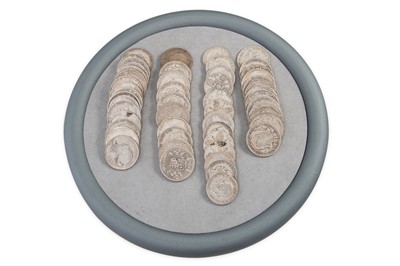 Lot 361 - A BAG OF ENGLISH SILVER HALF CROWNS & FLORINS,...