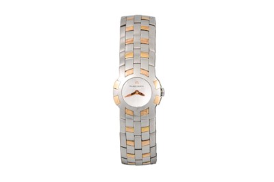 Lot 463 - A MAURICE LE CROIX BI METAL WRIST WATCH, white...